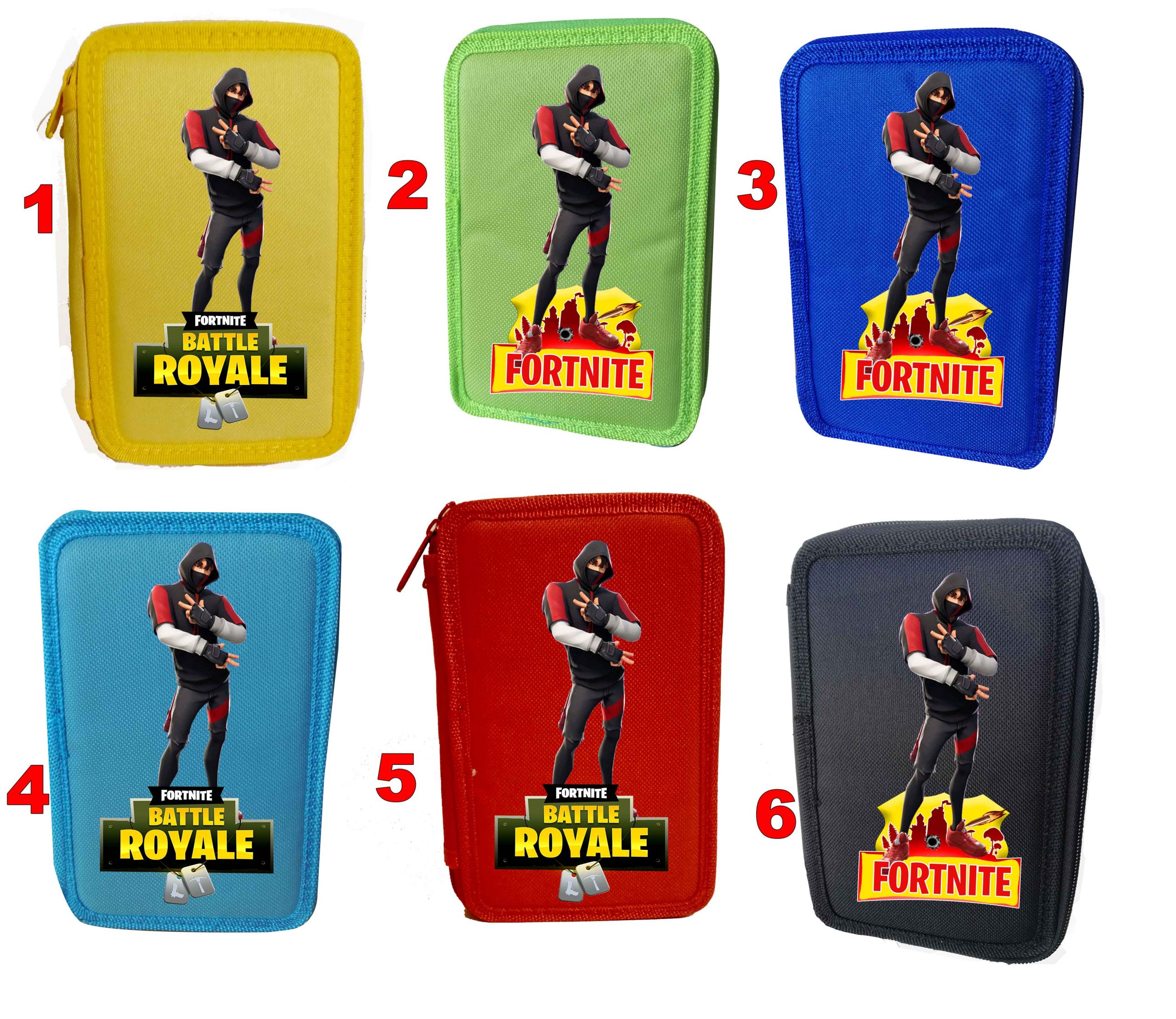 Fortnite Victory Royale astuccio portacolori 3 cerniere zip1516 Skin a  scelta!!!