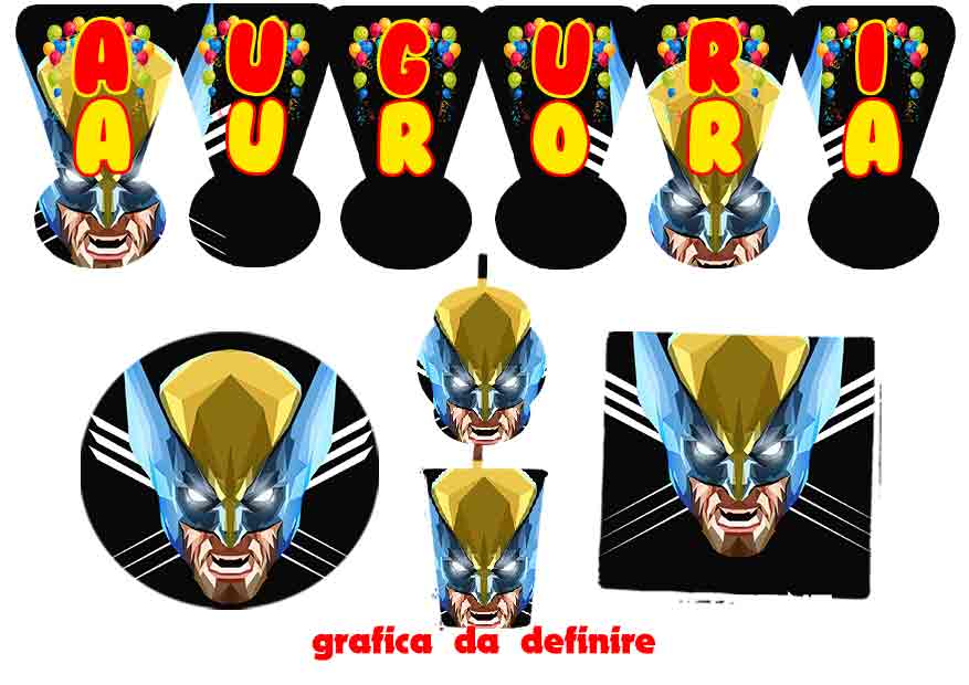 Wolverine and friends Kit Compleanno