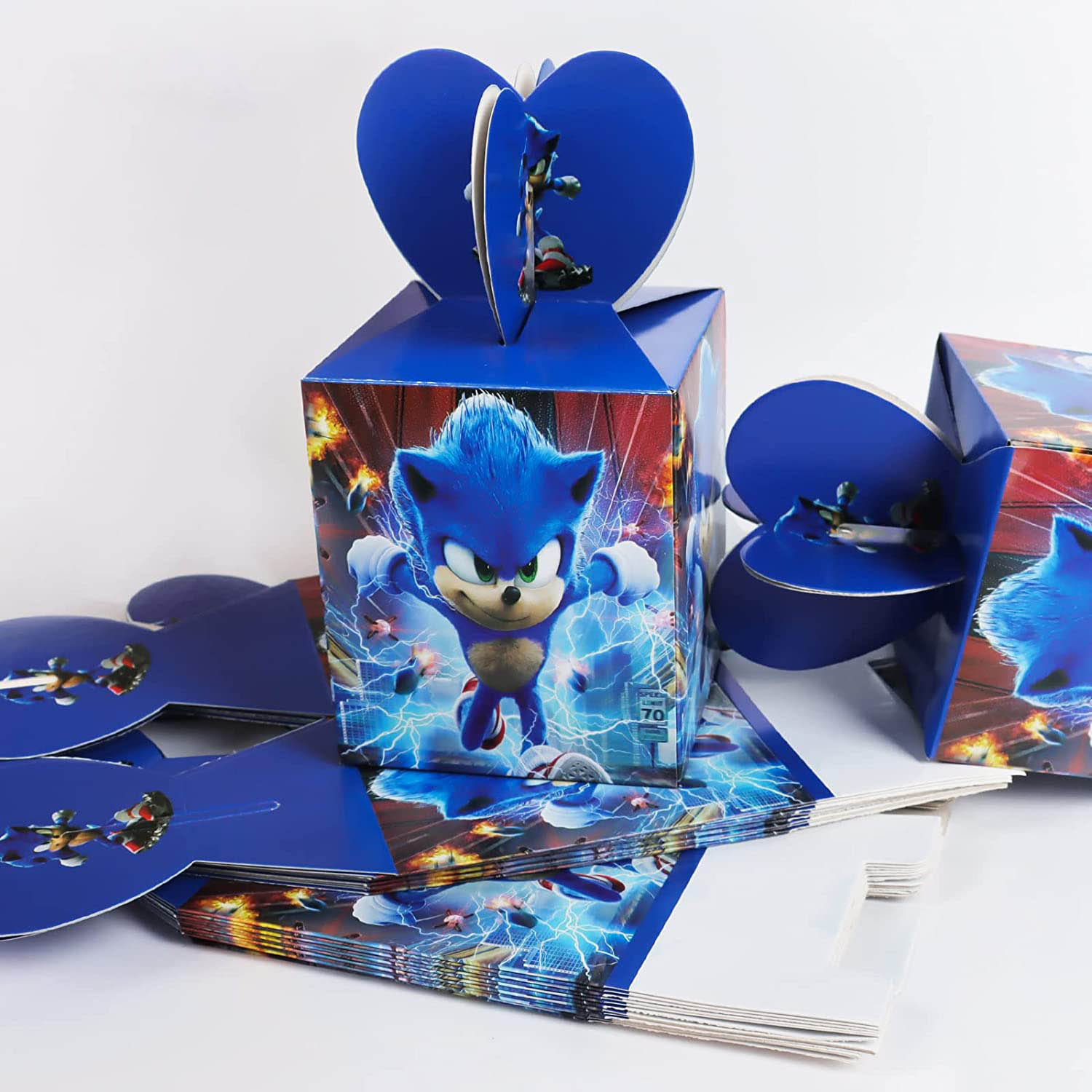 Gadget scatoline e addobbi festa di compleanno a tema Sonic