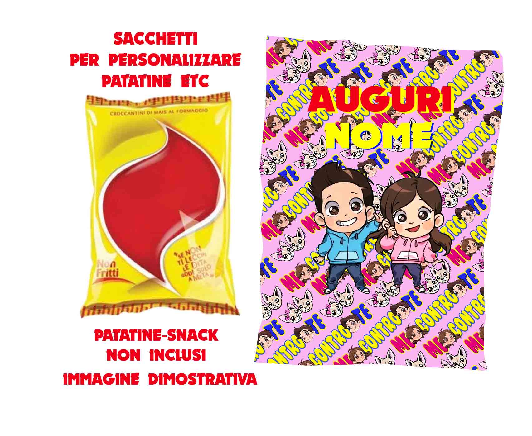 Me contro Sofia and friends sacchetti per patatine snack personalizzate –  Malatigeniali