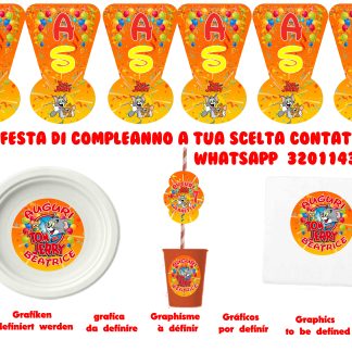 Tom and jerry kit Festa Compleanno per 8 persone e piu'