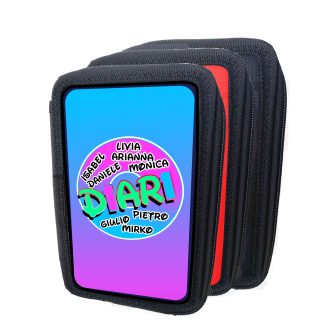 Diari-o Astuccio Scuola 3 zip colore casuale