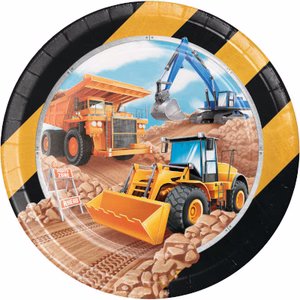 Construction Party Supplies Piatti per festa compleanno 8 pezzi Construction Party Supplies