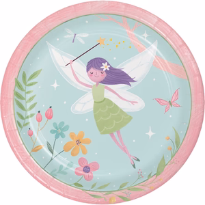 Fairy Forest Party Supplies Piatti per festa compleanno 8 pezzi Fairy Forest Party Supplies